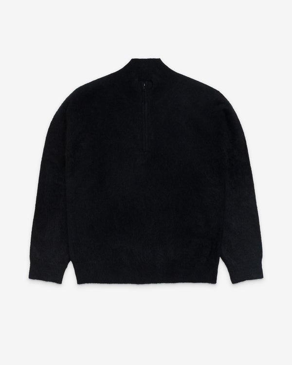 Stüssy Men's Brushed Cashmere Quarterzip - Black