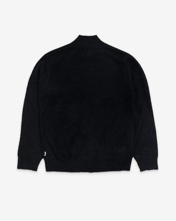 Stüssy Men's Brushed Cashmere Quarterzip - Black