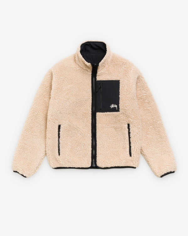 Stüssy - Men's Sherpa Reversible Jacket - (Beige)