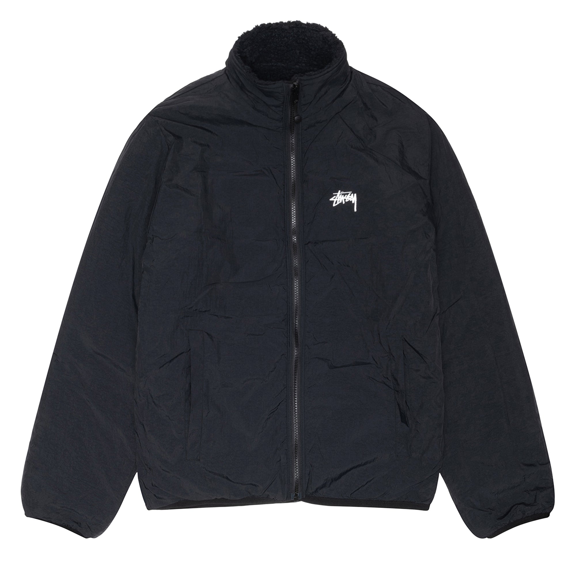 Stüssy - Sherpa Reversible Jacket - (Black) view 3