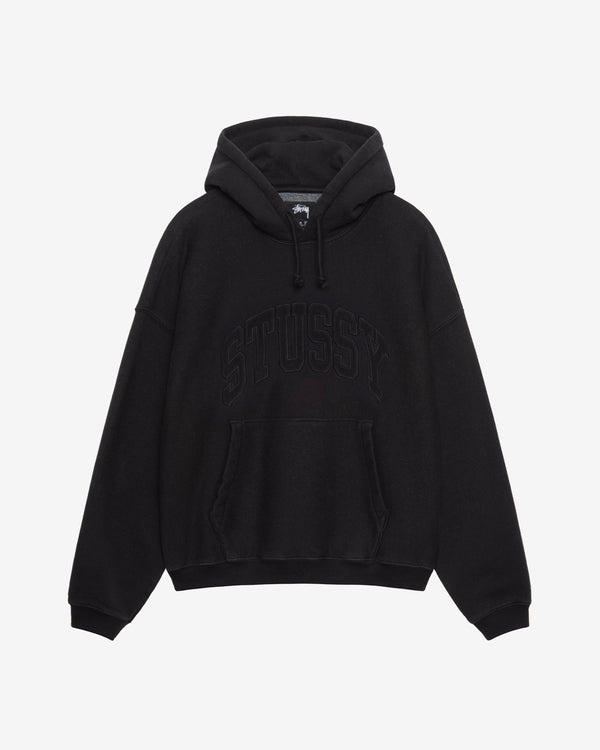 Stussy - Men's Embroidered Relaxed Hood - (Washed Black)
