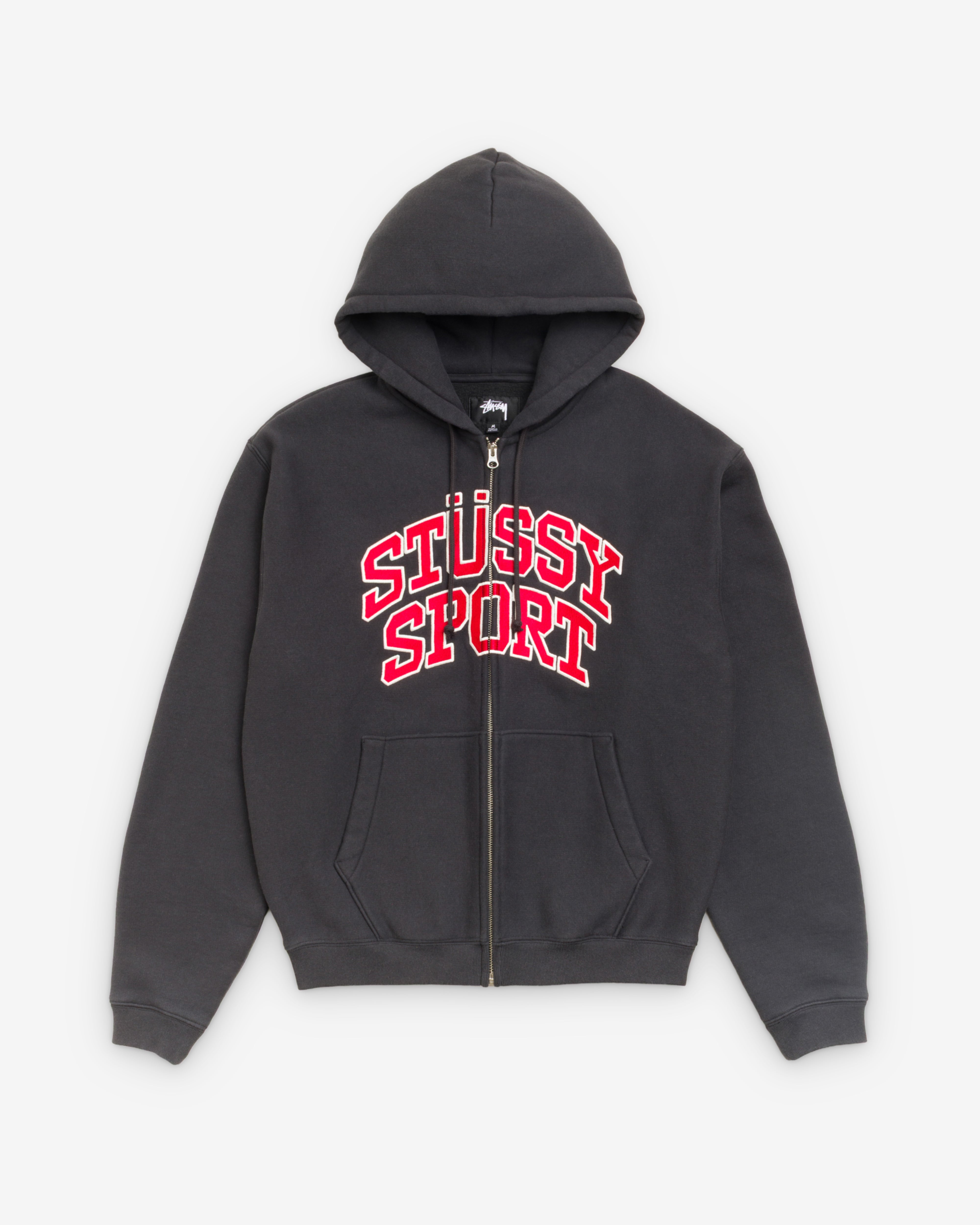 トップス Stussy Sport Zip Hood Washed Black L Stüssy: Men's Stüssy Sport Zip Hood (Washed Black) | Dover Street
