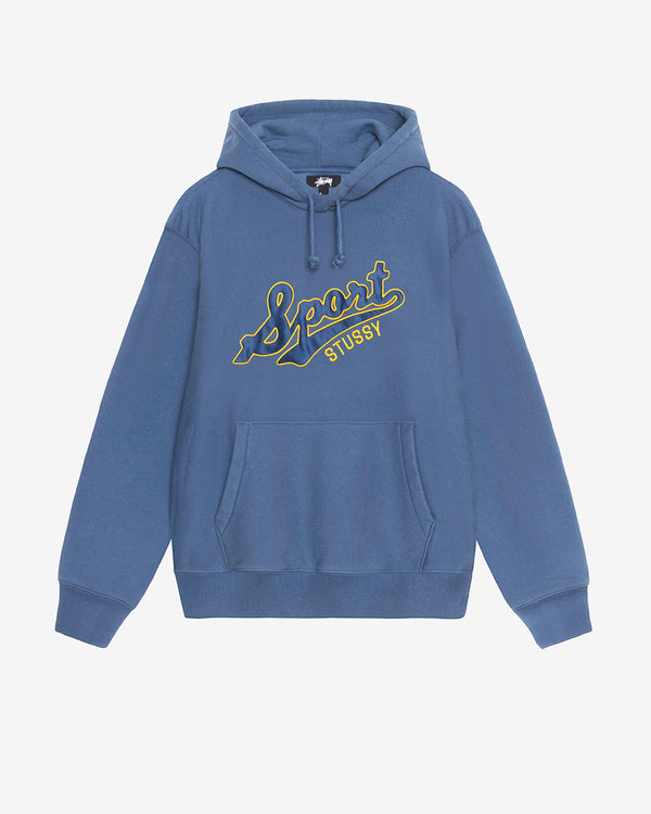 Stüssy - Men's Satin Patch Oversized Hoodie - (Blue)