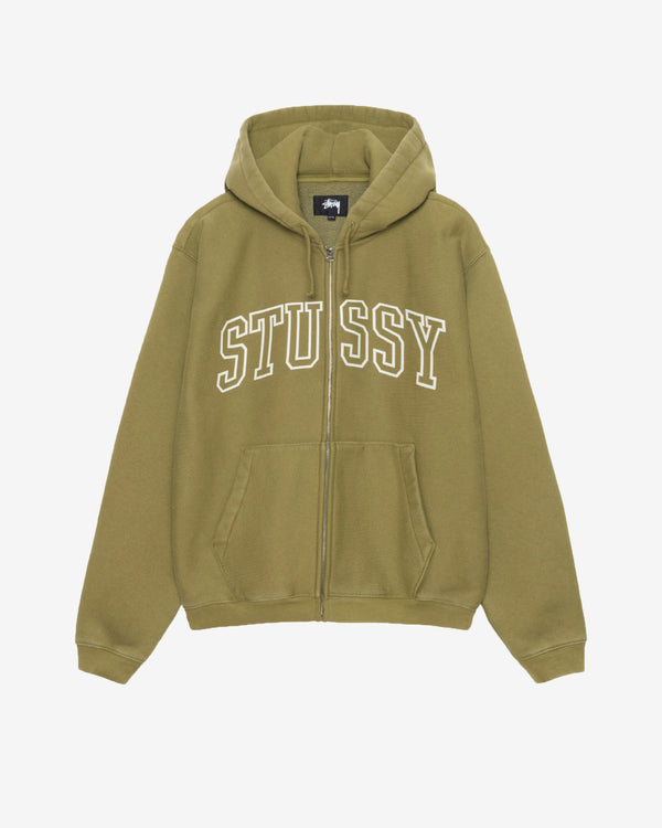 Stüssy - Men's Outline Zip Hood - (Olive)