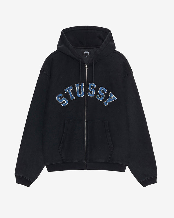 Stüssy - Men's Graphic Zip Hood - (Washed Black)