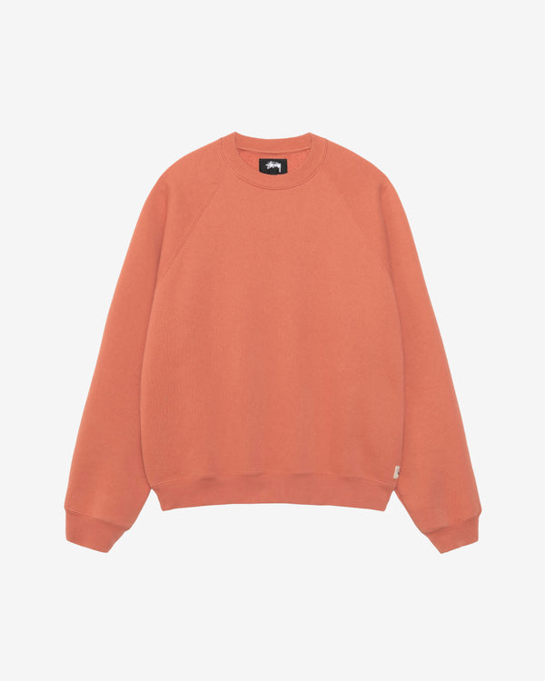 Stüssy - Men's Fleece Raglan Crew - (Brick)