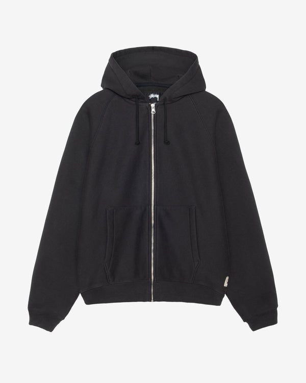 Stüssy - Men's Raglan Zip Hoodie - (Washed Black)