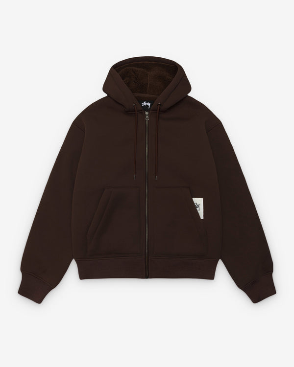 Stüssy - Bonded Sherpa Hoodie - (Brown)