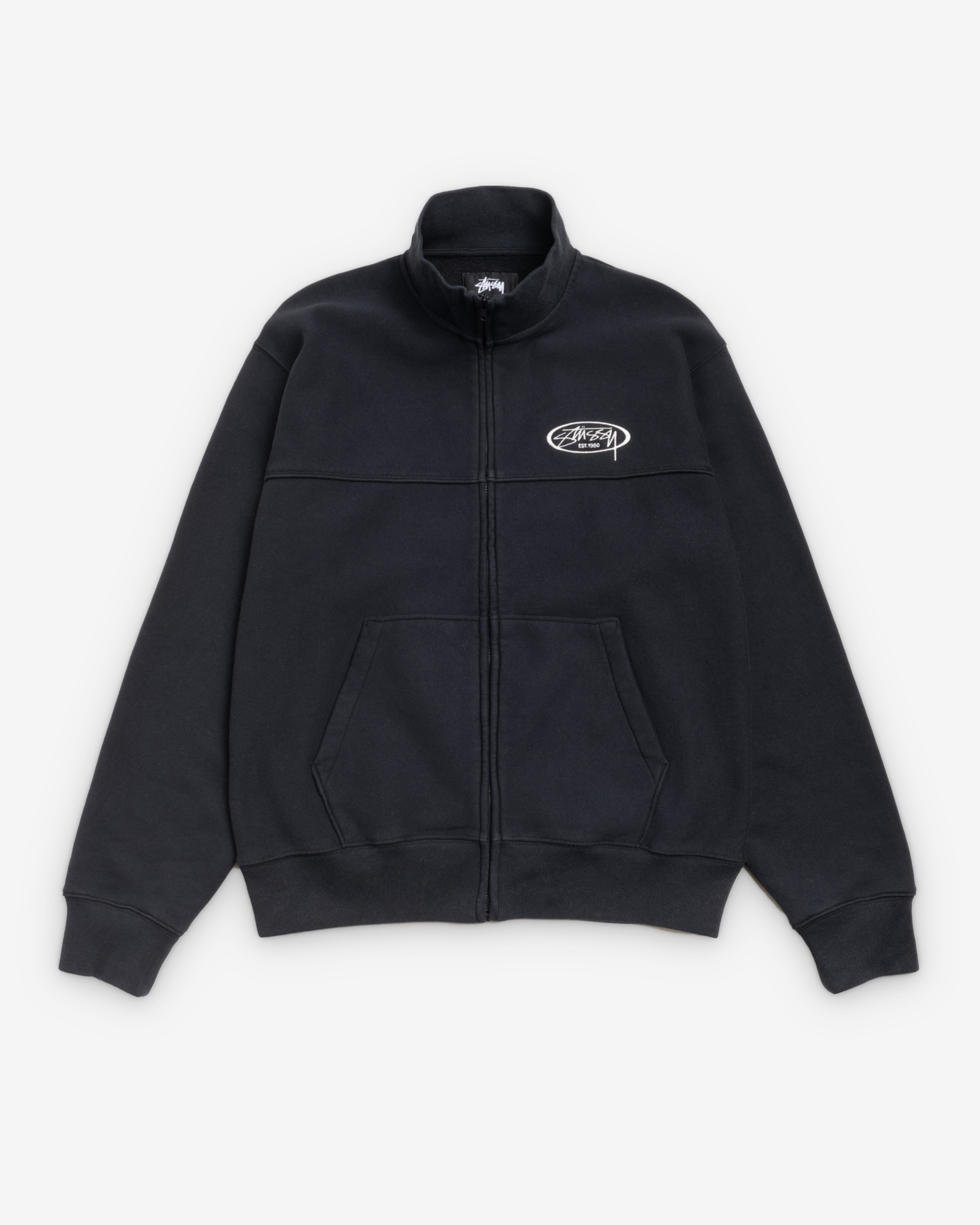 Stüssy: Men's Fleece Track Jacket (Black) | Dover Street Market London