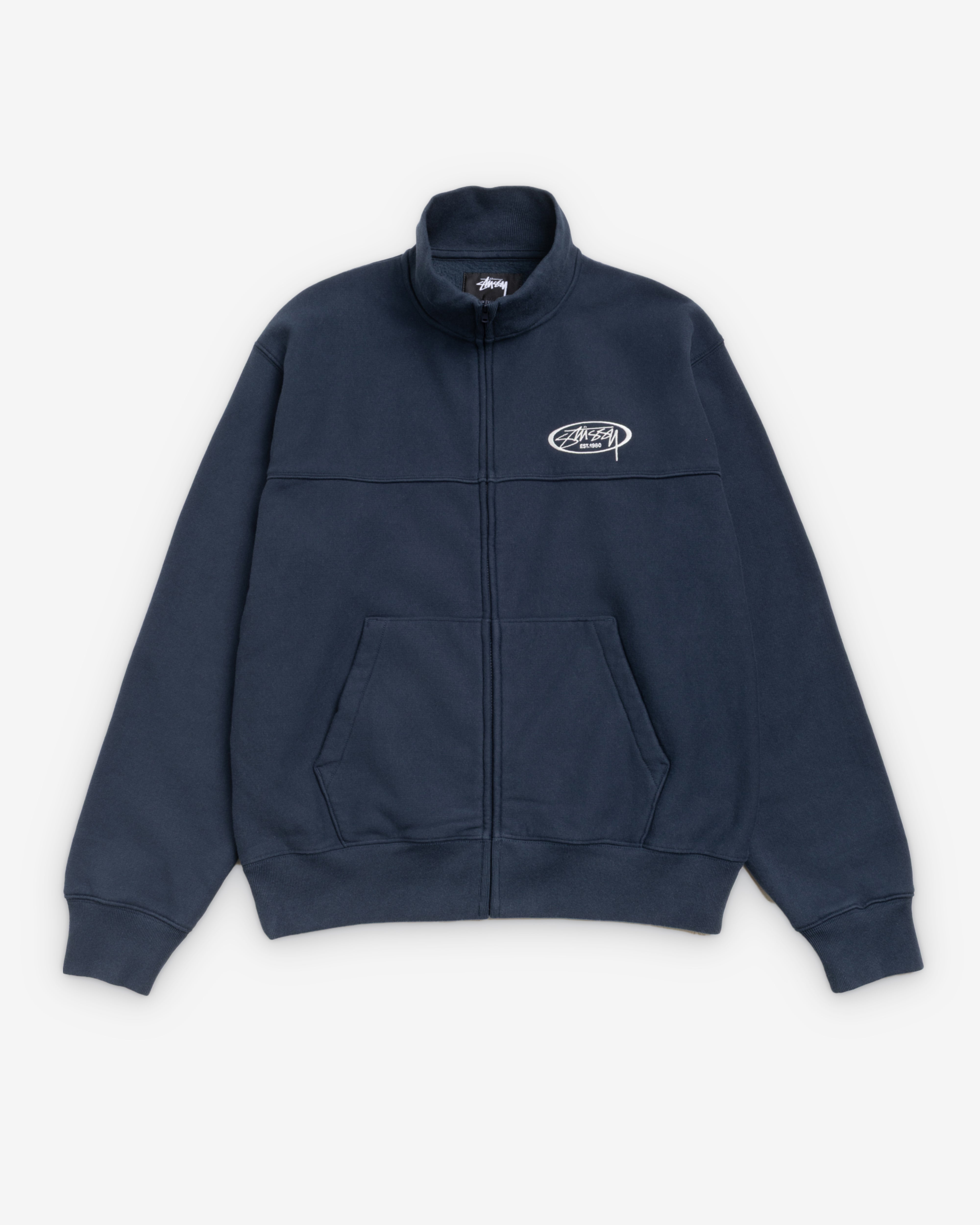 Stüssy: Men's Fleece Track Jacket (Navy) | Dover Street Market London
