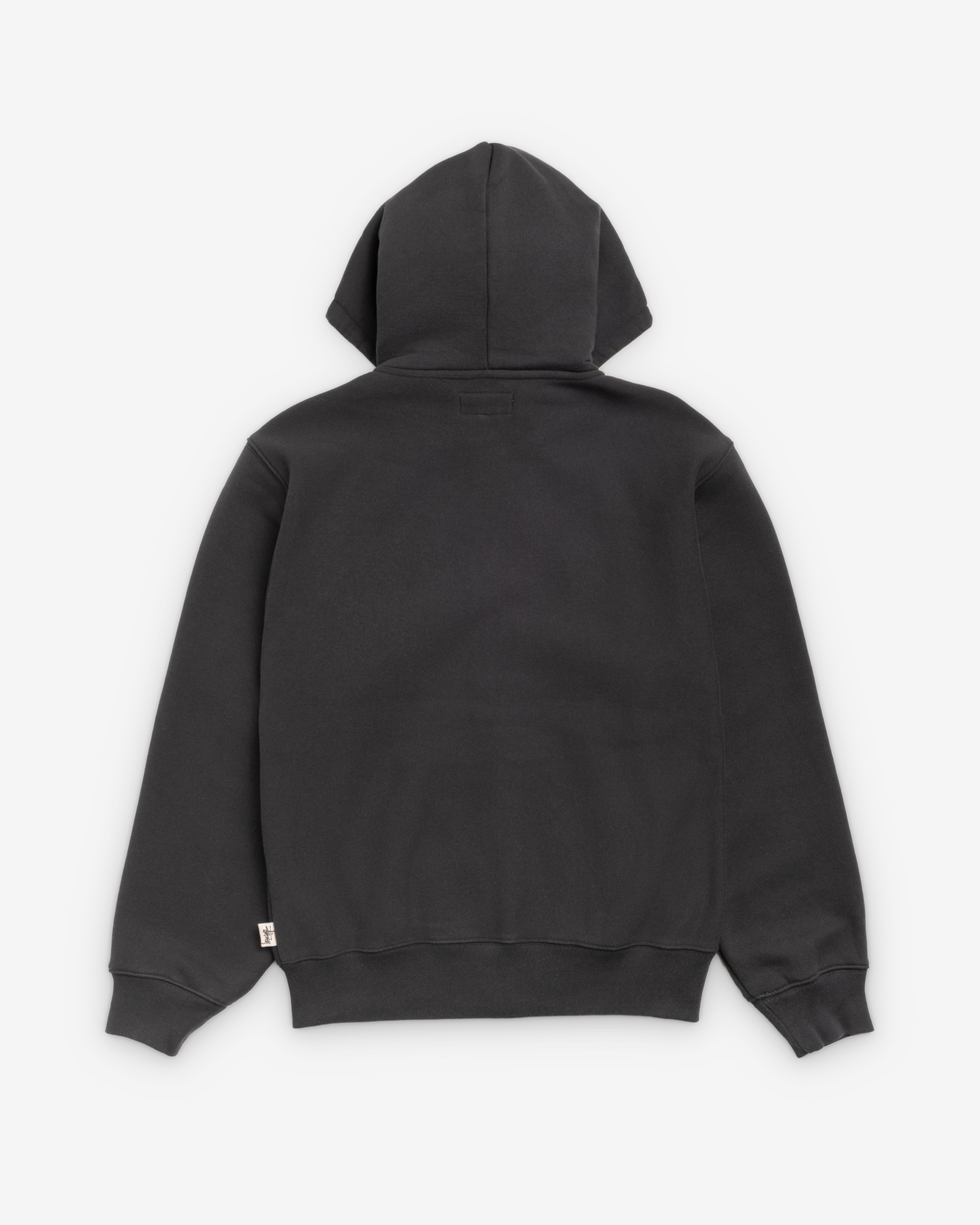 Stüssy: Men's Fleece Zip Hoodie (Black) | Dover Street Market London