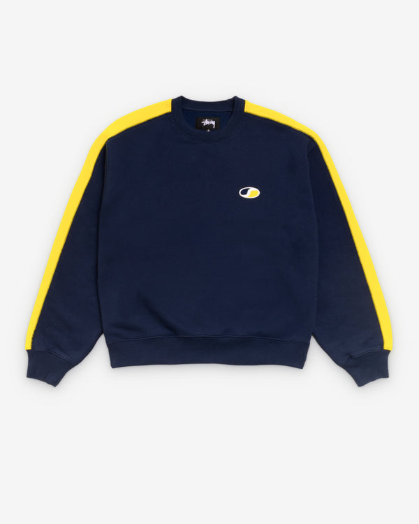 Stüssy - Men's Paneled Stripe Crew - (Navy)