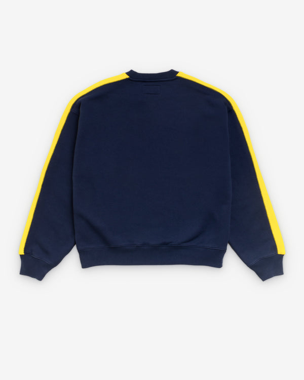 Stüssy - Men's Paneled Stripe Crew - (Navy)