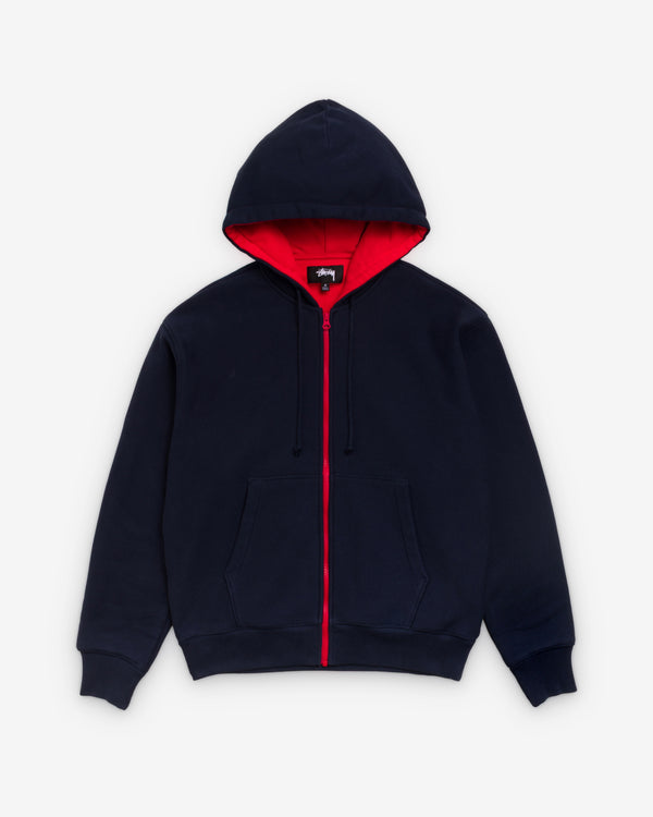 Stüssy - Men's Double Faced Zip Hood - (Navy)