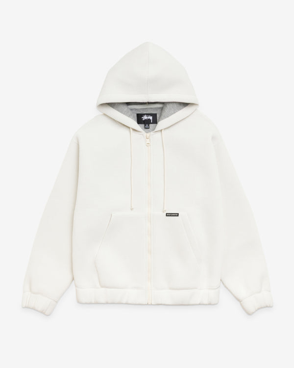 Stüssy - Men's Bonded Jersey Zip Hood - (Bone)