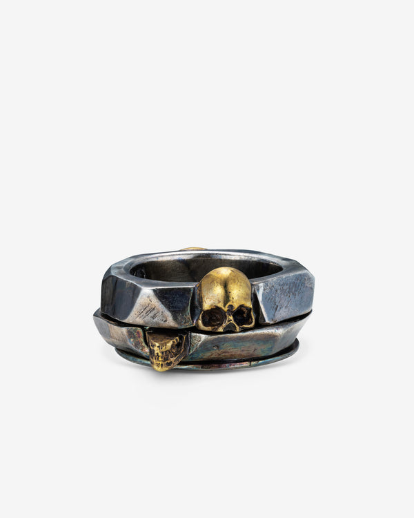 13 Lucky Monkey  - Mellow Yellow Rotating Ring -  (Silver)
