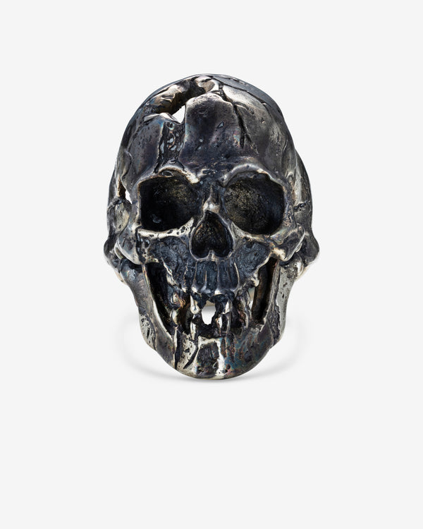13 Lucky Monkey  - Grieta Small Skull Ring -  (Silver)