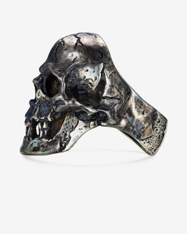 13 Lucky Monkey  - Grieta Small Skull Ring -  (Silver)