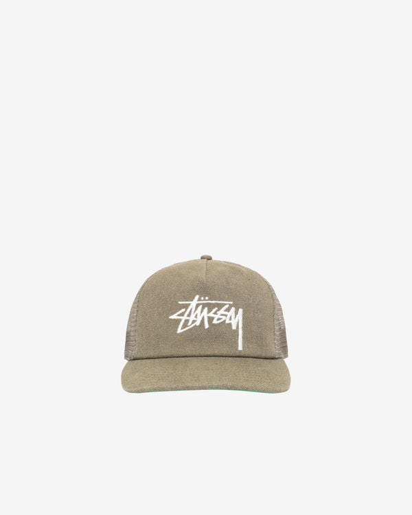 Stüssy - Men's Md Big Stock Mesh Cap - (Army Green)