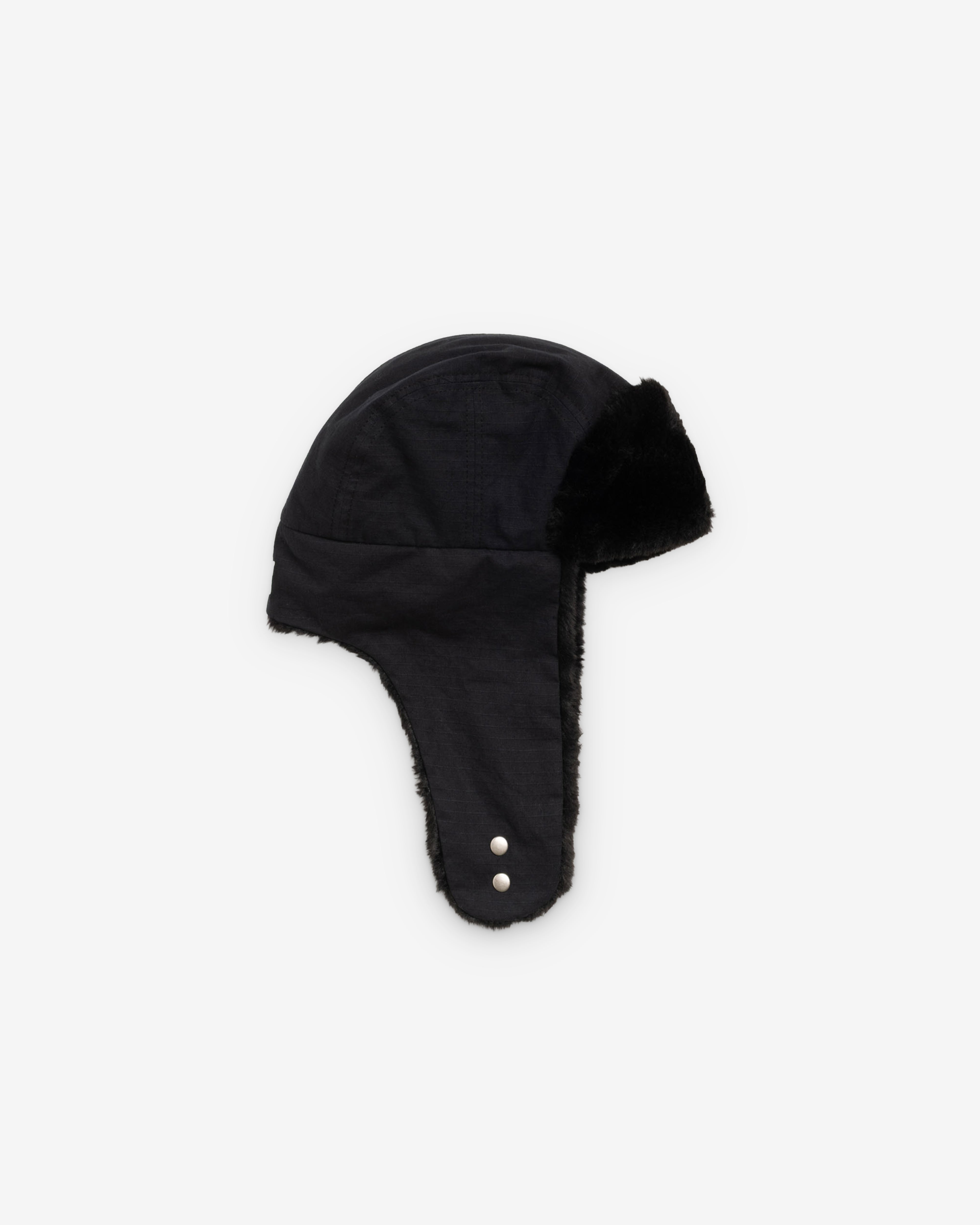 Stüssy: Men's Trapper Cap (Black) | DSML E-SHOP