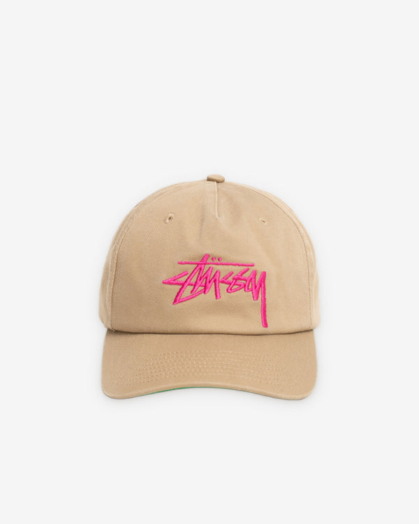 Stüssy - Men's Big Stock Mid Depth Cap - (Khaki)