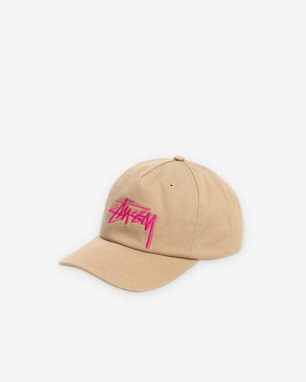 Stüssy - Men's Big Stock Mid Depth Cap - (Khaki)