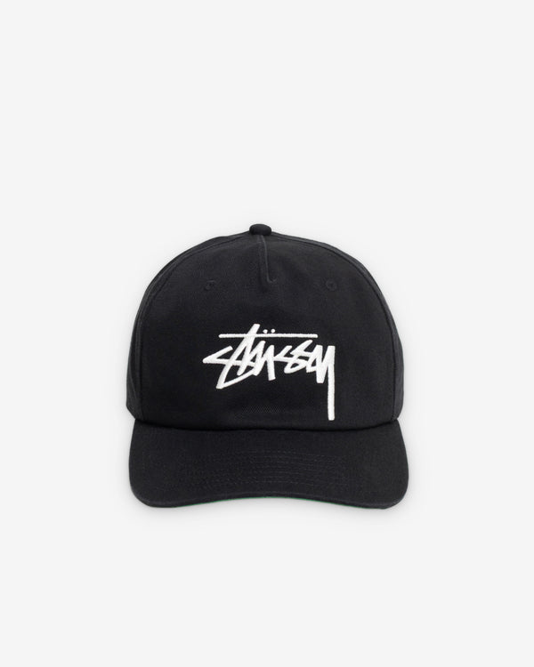 Stüssy - Men's Big Stock Mid Depth Cap - (Shadow Black)