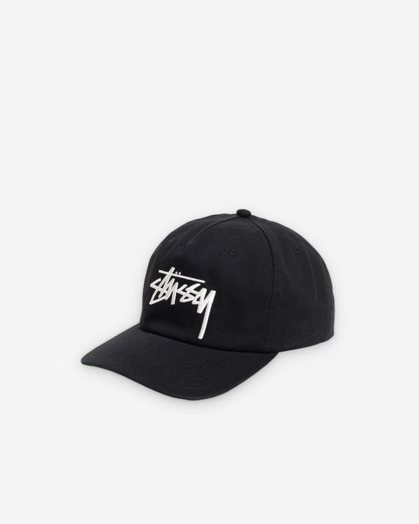 Stüssy - Men's Big Stock Mid Depth Cap - (Shadow Black)