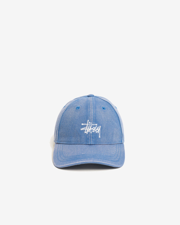 Stüssy - Men's Lp Washed Basic Canvas Cap - (Blue)