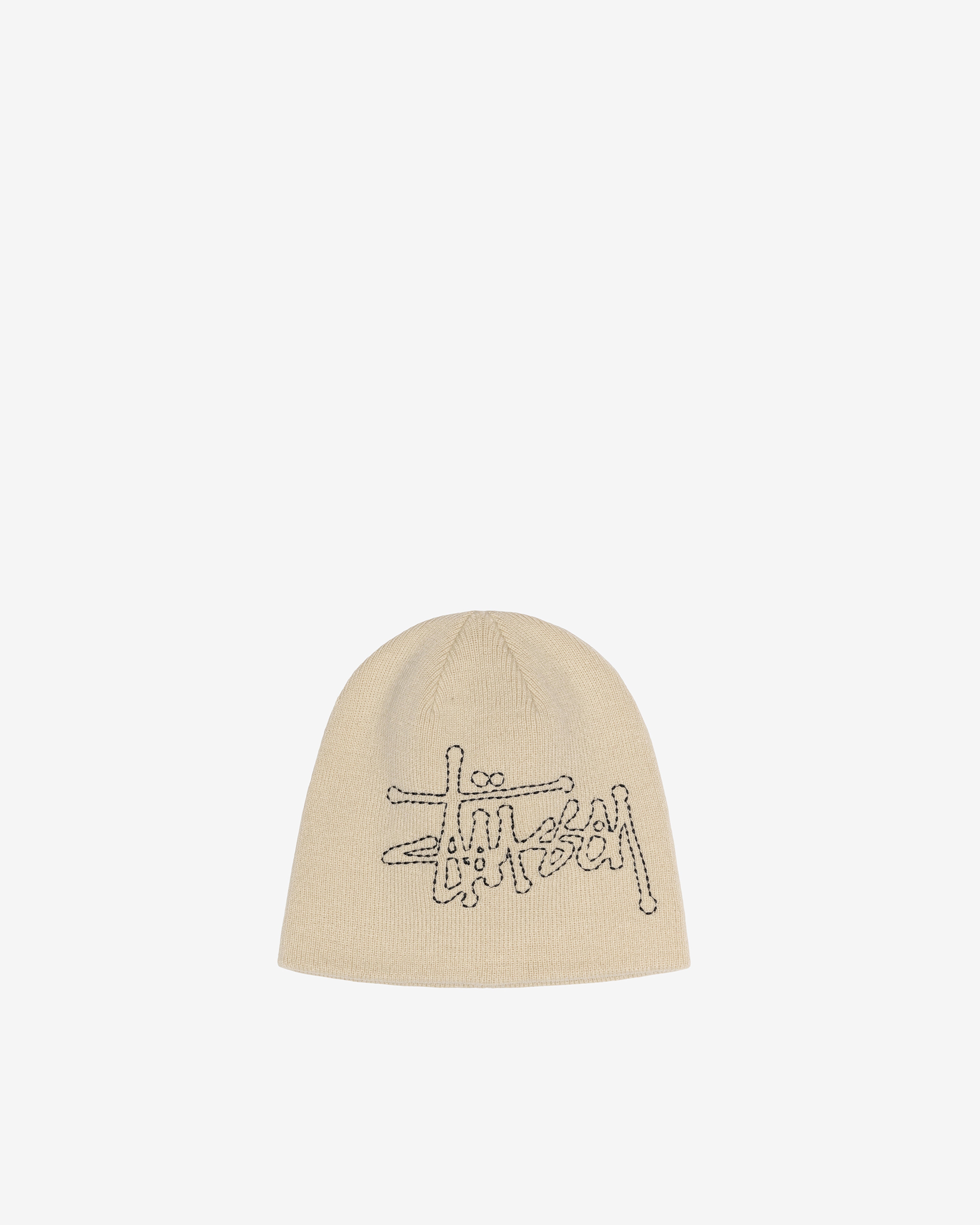 Stüssy: Men's Stitch Basic Logo Skullcap (Sand) | DSML E-SHOP