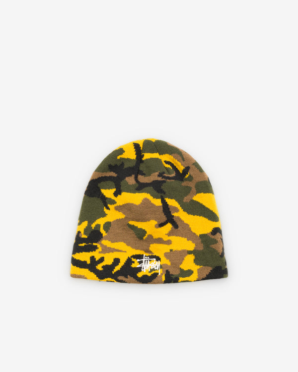 Stüssy - Men's Basic Jacquard Skullcap - (Yellow Camo)