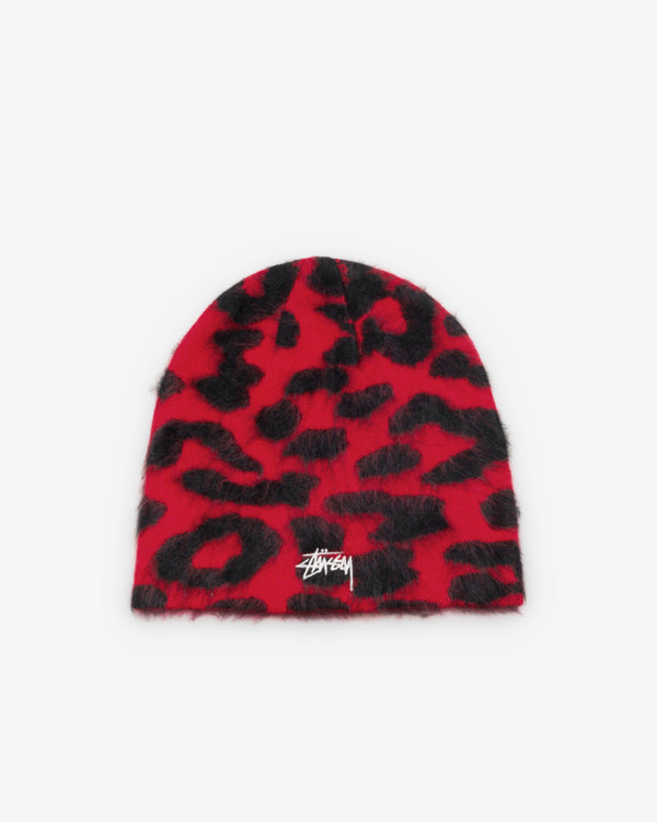 Stüssy - Men's Cashmere Leopard Skullcap - (Red)