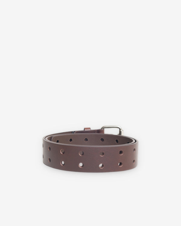 Stüssy - Men's Leather Punch Out Belt - (Brown)