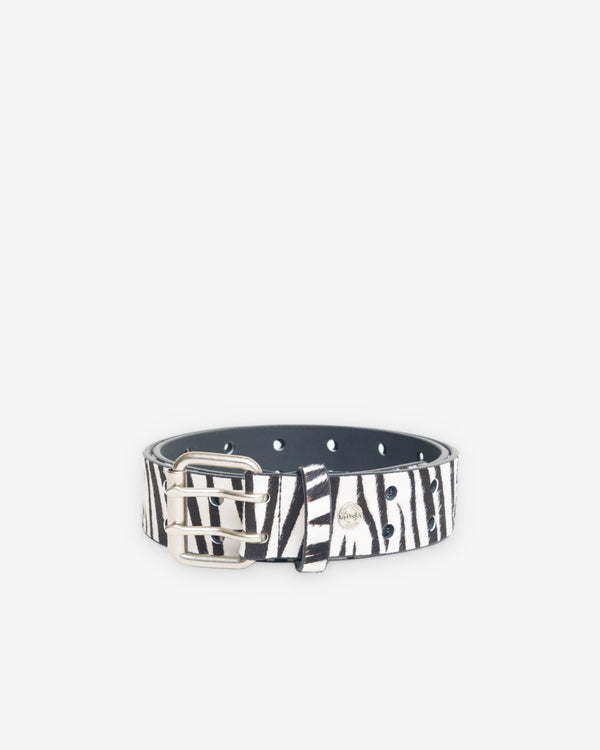 Stüssy - Men's Leather Punch Out Belt - (Zebra Print)