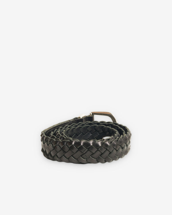 Stüssy - Men's Leather Braided Belt - (Black)