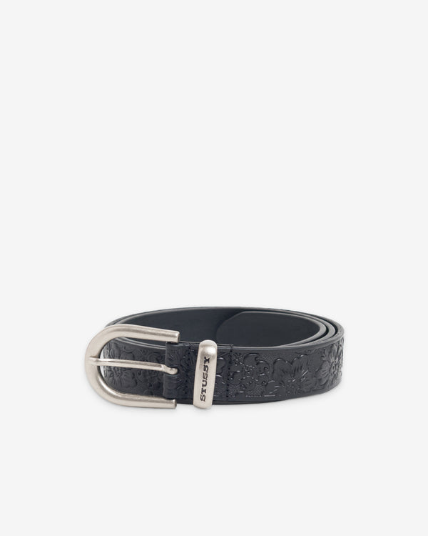 Stüssy - Men's Leather Hawaiian Belt - (Black)