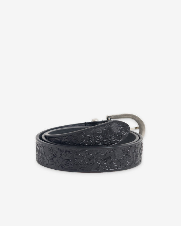 Stüssy - Men's Leather Hawaiian Belt - (Black)