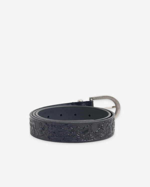 Stüssy - Men's Leather Hawaiian Belt - (Black)