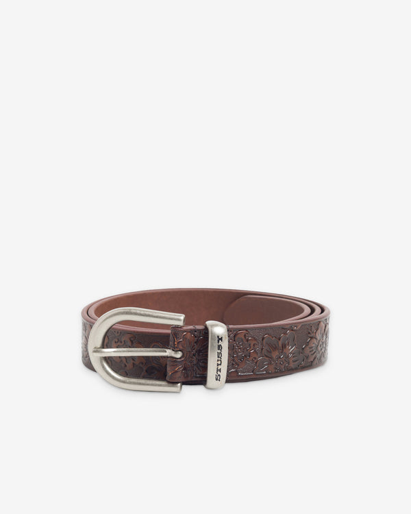 Stüssy - Men's Leather Hawaiian Belt - (Brown)