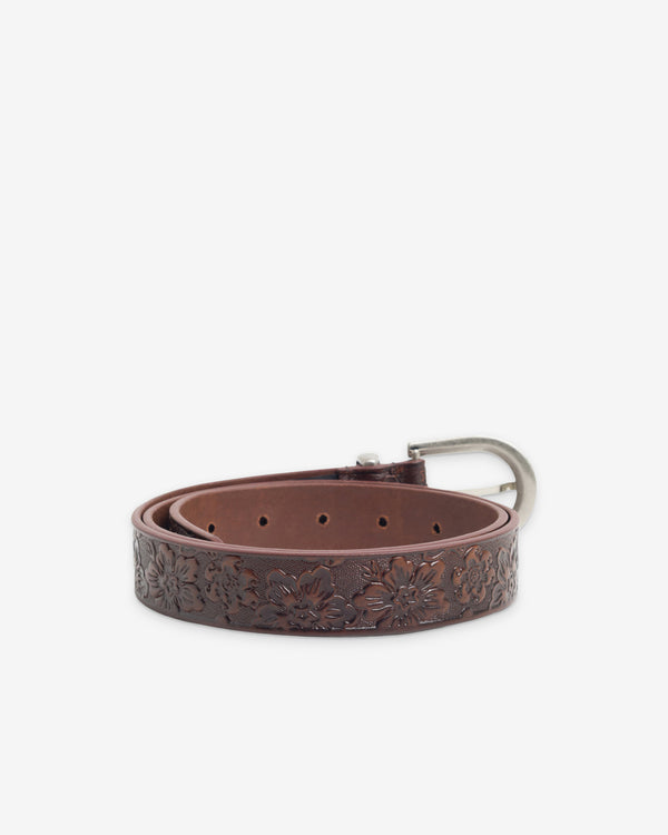 Stüssy - Men's Leather Hawaiian Belt - (Brown)