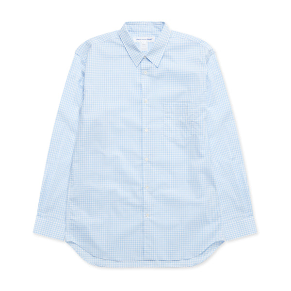 CDG Shirt Forever - Classic Fit Checked Shirt - (Blue)