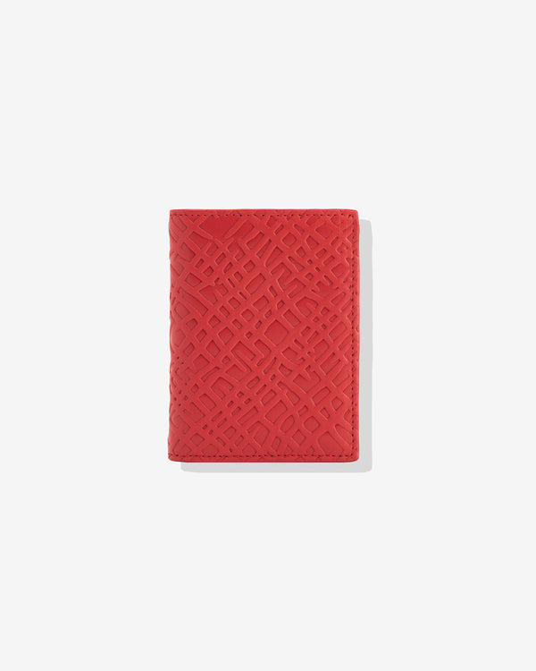 CDG Wallet - Embossed Roots Bifold Wallet - (Red SA0641ER)