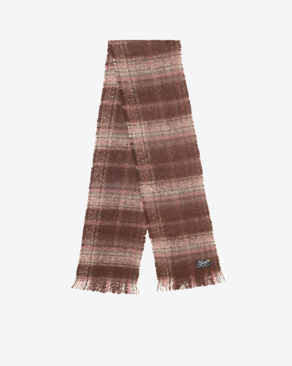 Stüssy - Men's Plaid Scarf - (Burgundy Plaid)