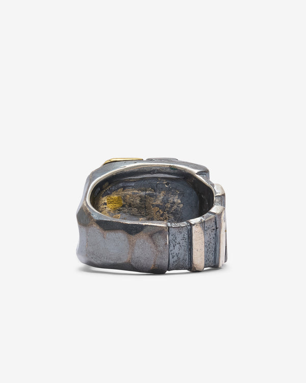 13 Lucky Monkey - Long Smile Square Ring - (Silver, Brass)