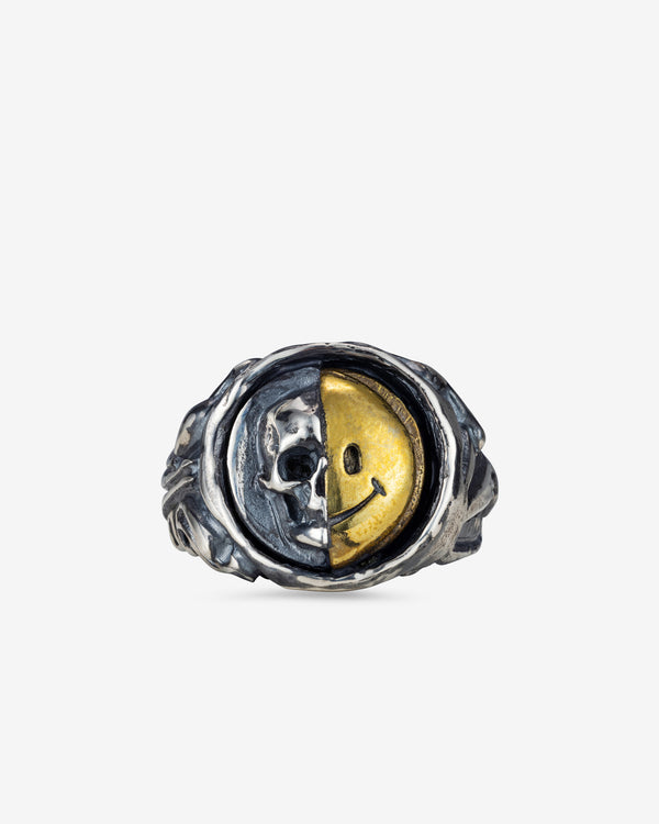 13 Lucky Monkey  - Medium Microdose Ring -  (Silver/Black)