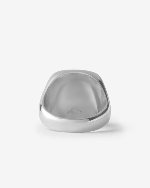 BUNNEY - Heavy Cushion Signet Ring - (Silver)