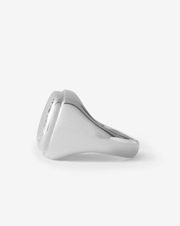 BUNNEY - Heavy Cushion Signet Ring - (Silver)