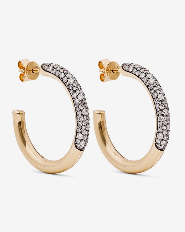 Lucy Delius - Statement Diamond Hoops - (Yellow Gold)