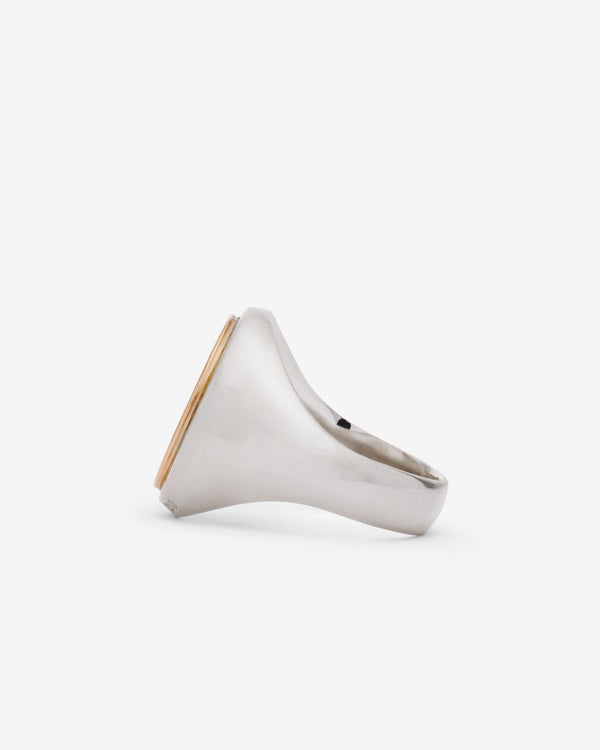 Bunney - Oval Signet Ring - (Silver/Rose Gold)