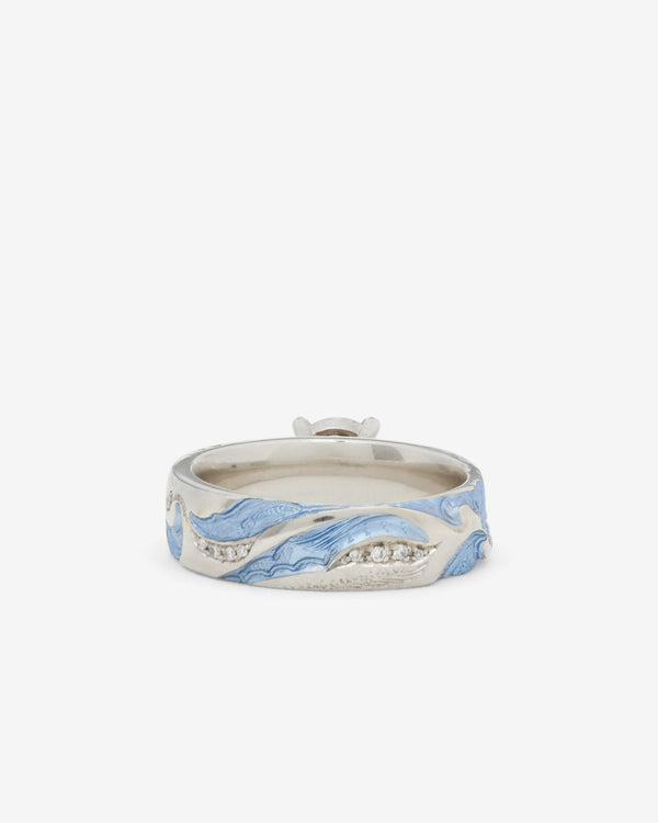 Castro - Wave Engagement Ring - (Blue)